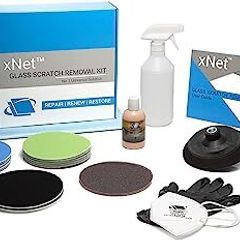 Glass Polish 25022 PRO Glass Scratch Removal Kit for Professional Scratched Glass Repairs -  125mm with M14 Thread