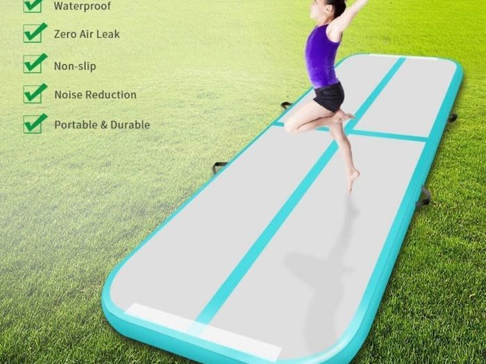 Inflatable Tumbling Gym Mat 10cm/20cm high 3M/4M/5M/6M/7M/8M/9M/10M/11M/12M Inflatable Air Gymnastics Mat Training Mats Gymnastics tumbling mat with Air Pump (FREE POSTAGE)