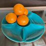 Confetti Serving Dish Teal Green by  Aluminia Royal Copenhagen Denmark 1950s Image 7