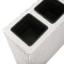Garden Raised Bed with 4 Pots 2 pcs Poly Rattan White(2x45427) Image 4