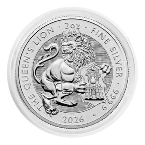2026 Great Britain Tudor Beasts - 2 oz Silver Coin The Queens Lion BU (In Capsule)