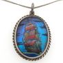 Vintage 925 Sterling Silver Real Butterfly Necklace Image 3