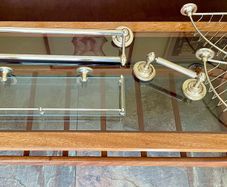 Vintage 20th Century Retro Gilt Metal Bathroom Accessories