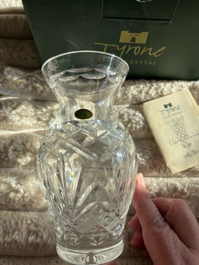Vintage Tyrone Irish Crystal 6" Flared Vase (Boxed Set)