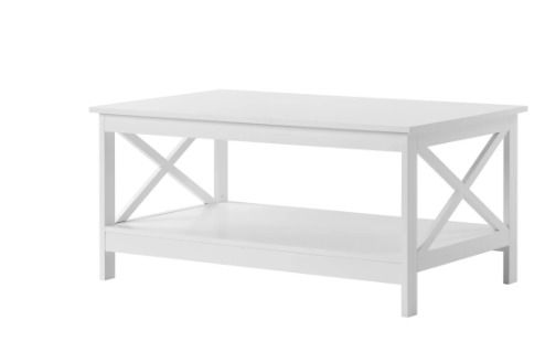 BRAND NEW Coffee Table Living Room Modern X Design Wood End Table with Storage Rack