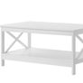 BRAND NEW Coffee Table Living Room Modern X Design Wood End Table with Storage Rack Image 3