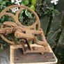 Antique Chicago USA gear wheel sharpener,antique blade grinder,scythe sharpener,sickle blade sharpener,rustic farm implement,barn decor,rustic decor (still works) Image 8