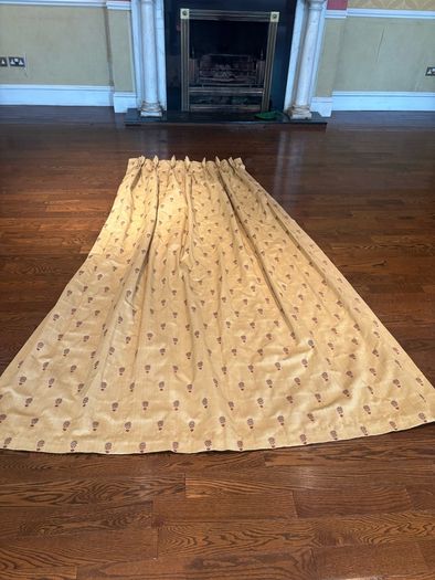 Bespoke Handmade French pleat Curtains with Tiebacks