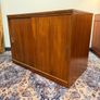 Mid Century Modern Teak Sliding Door Cabinet Image 5