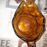Large Vintage Heavy Art Deco Style Amber Glass Jug, Postage Available or Collection on all my items Image 2
