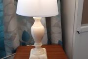 Vintage Marble Bedside Table Lamps