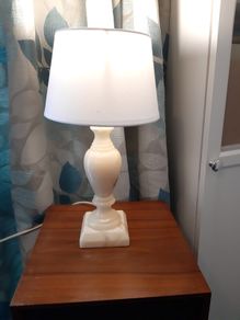 Vintage Marble Bedside Table Lamps