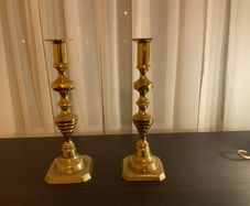 Solid brass candle holders