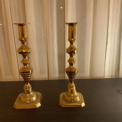 Solid brass candle holders
