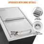 Drop in Ice Chest, 46 cm L x 30.5 cm W x 36.8 cm H Stainless Steel Ice Cooler, Commercial Ice Bin with Sliding Cover, 38.7 L Outdoor Kitchen Image 5