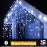 Icicle Lights Outdoor Christmas 2000 LED 60M Cool White Decorations String Fairy Lights with Timer for Xmas Garden & Party | Mains Powered Clear Cable Image 3
