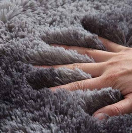 FREE SHIPPING Round Rugs for Bedrooms Fluffy Living Room Circle Area Rug Soft Shaggy Carpet for Kids Room Floor Mat (Black grey, 80cm)