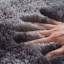 FREE SHIPPING Round Rugs for Bedrooms Fluffy Living Room Circle Area Rug Soft Shaggy Carpet for Kids Room Floor Mat (Black grey, 80cm) Image 4