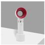 Portable Mini Bladeless Fan Handheld Desktop Mini USB Rechargeable Cooling Fan - White / Red Image 2