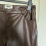 Brown Leather Style Trousers Image 3