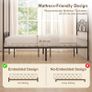 Canopy Bed Frame King Size, Metal Platform Bed Frame with Headboard and Footboard, Underbed Storage Image 7