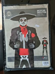 Mens Day of the Dead Mexican Skeleton Size M