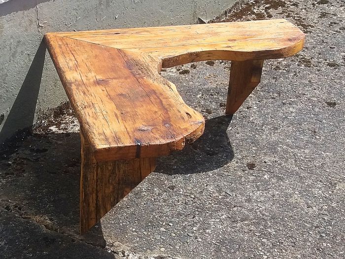 NEW :Rustic Driftwood Floating Corner Shelf