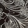 Black & White Floral Fabric Image 2