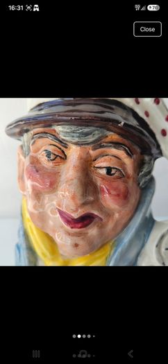 Vintage Ceramic Artful Dodger Character Jug Dickens Series Staffordshire