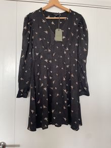 New All Saints Rosa Bamboo Dress size 8
