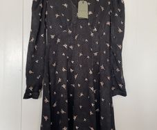 New All Saints Rosa Bamboo Dress size 8