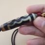 Vintage 5 Eyes Agate Bead Amulet pendant Necklace Image 5