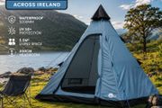 Tent 3 Person Teepee Tent Camping Waterproof 5000 mm FREE DELIVERY