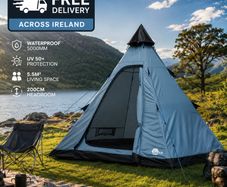 Tent 3 Person Teepee Tent Camping Waterproof 5000 mm FREE DELIVERY