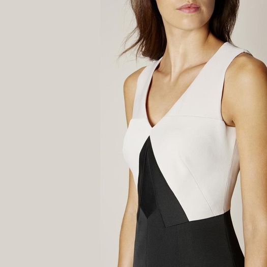 Karen Millen Black Tri-tone dress size 10