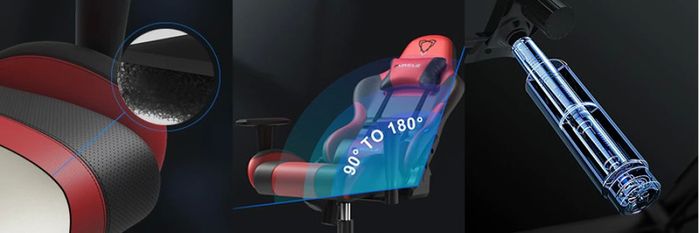 BRAND NEW Gaming Chair 360 Swivel Ergonomic Racing-Style Black Red Combination