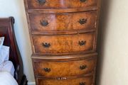Georgian-style reproduction bowfront tallboy