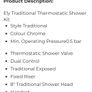 ELY Traditional Thermostat Shower Kit Image 3