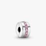 Pandora Pink Sparkling Row Clip Charm Image 3