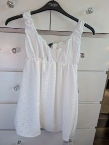 Boohoo square neck smock dress