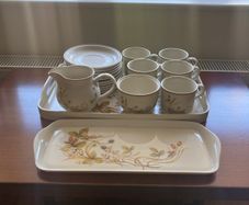 Harvest Vintage Teaset with  Large & Small Matching Trays
