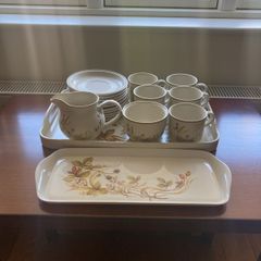 Harvest Vintage Teaset with  Large & Small Matching Trays