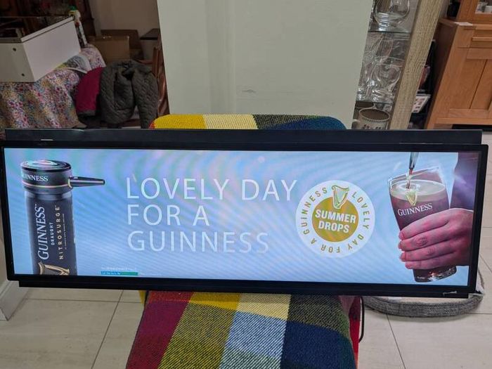 Large Guinness Lighted Display Sign Man Cave