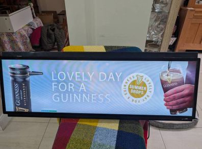 Large Guinness Lighted Display Sign Man Cave
