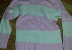 Pink and white stripe jumper
