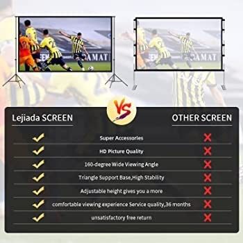 SALE Projector Screen with Stand, 120 inch 16:9 for Home Theater, Outdoor Indoor Party, Backyard Cinema