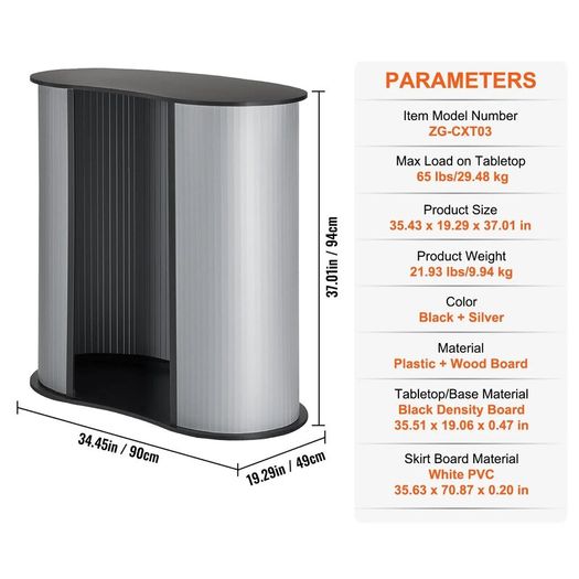 Portable Tradeshow Podium Table with Carrying Bag