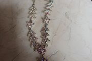 Costume  Necklace &amp; Matching  Earrings.  Length  - 11"..