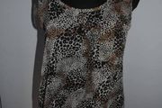 Peacocks leopard print front  vest top size UK14 EU42 Postage included