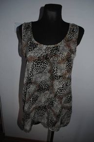 Peacocks leopard print front  vest top size UK14 EU42 Postage included